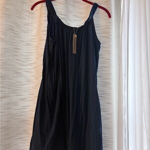 Elegant Navy Sleeveless Dress